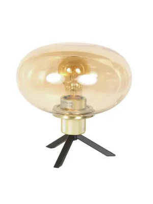 Aktuální Stolní lampa Reflexion, Ø 22 cm, mosazná barva, sklo