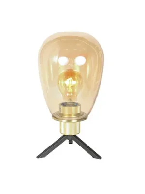 Akční Nabídka Stolní lampa Reflexion, Ø 15 cm, výška 28 cm, sklo, mosazná barva