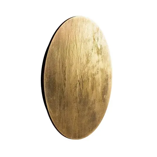 Bezpečná Platba LED nástěnné světlo Ring L, Ø 35 cm, překližka, zlatá barva