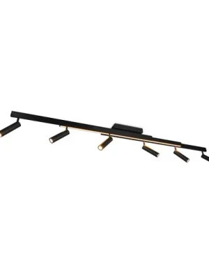 Omezená Nabídka Stropní bodové svítidlo Zeno LED, 6 bodů, matná černá barva, kov