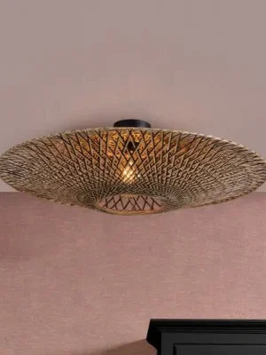 GOOD & MOJO stropní svítidlo Bali, Ø 87 cm, černá/přírodní, bambus Nejlepší Cena