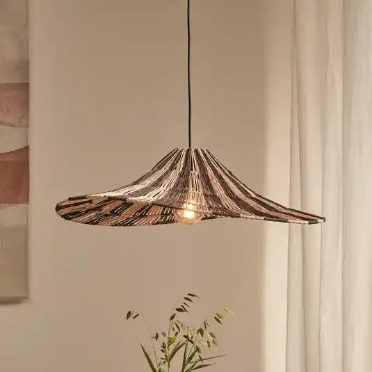 Super Cena Závěsné světlo GOOD & MOJO Cuzco, přírodní/černá, Ø 65 cm, juta