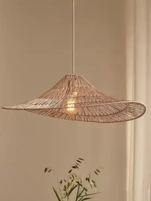 Pouze Dnes Závěsné světlo GOOD & MOJO Cuzco, přírodní, Ø 65 cm, juta