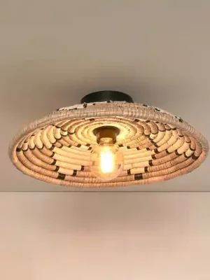 Autentický GOOD & MOJO Andros stropní svítidlo, přírodní/bílá, Ø 45 cm
