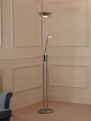Výhodná Nabídka LED stojací lampa Mother & Child, chrom, čtecí lampa, stmívatelná