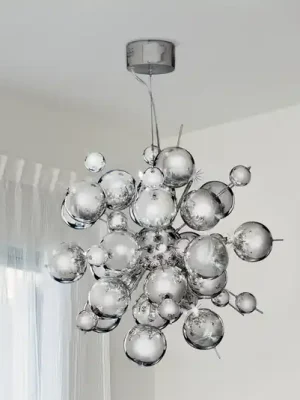 Jen Po Omezenou Doba Závěsné svítidlo Molecule, barva chrom, kov, 12 světel, G4
