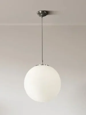 Závěsné svítidlo Atom, opálová bílá, sklo, Ø 30 cm, E27 Akční Nabídka
