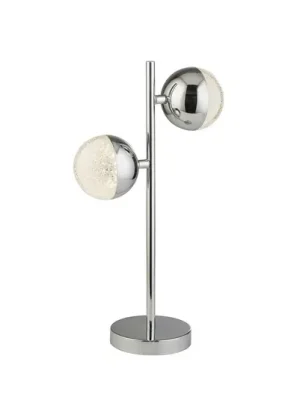 Koupit Online Stolní lampa LED Marbles, chromová barva, sklo, výška 45 cm
