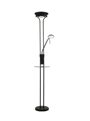 LED stojací lampa Mother & Child, černá, nakládací plocha, stmívatelná Finální Výprodej