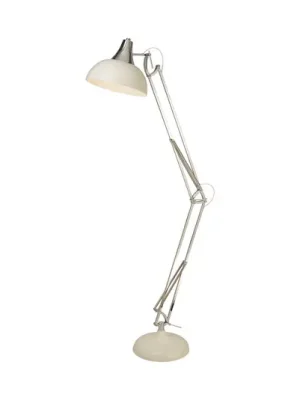 Stojací lampa Goliath, krémová, kov, E27, 170 cm, nastavitelná Super Cena