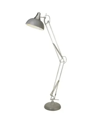Stojací lampa Goliath, šedá, kov, E27, 170 cm, nastavitelná Výprodej