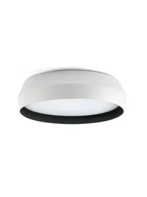 LED stropní svítidlo Shoku, bílá/černá, hliník/PMMA, Ø 35 cm Výprodej