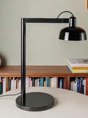 Poslední Šance Stolní lampa Tatawin, černá, ocel/sklo, výška 57,5 cm