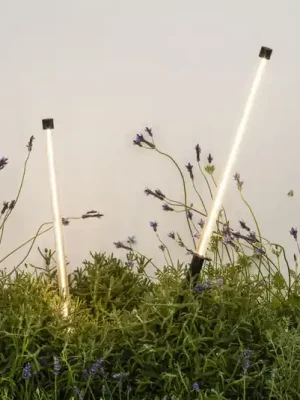 Bambou 1068 LED lampa se zemním bodcem, černá, hliník/sklo, výška 80 cm Oblíbený
