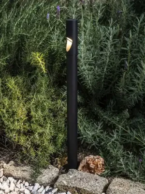 Podstavné světlo LED s rámečkem, černé, hliníkové, výška 60 cm Dokud Zásoby Vydrží