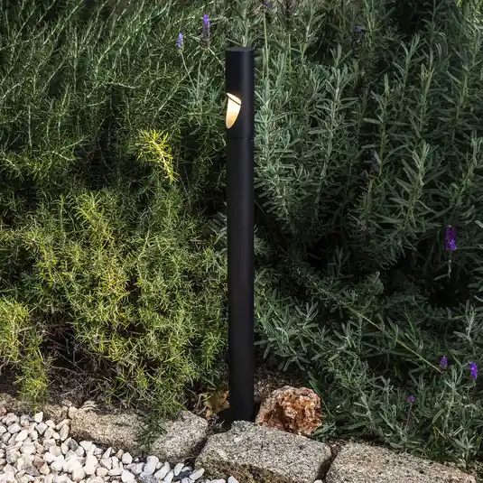 Podstavné světlo LED s rámečkem, černé, hliníkové, výška 60 cm Dokud Zásoby Vydrží