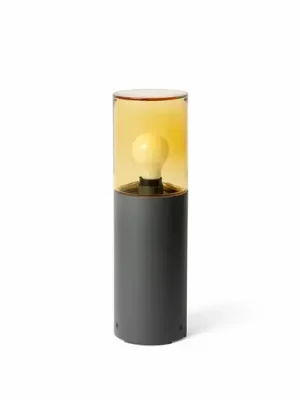 Ihned K Objednání Podstavná lampa Kila, tmavě šedá/jantarová, hliník/sklo, výška 40 cm