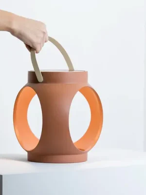 Nabíjecí stolní lampa LED Candela, terakota, plast Ověřený