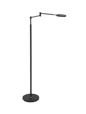 LED dobíjecí stojací lampa Soleil, černá, kov, stmívač Tovární Cena