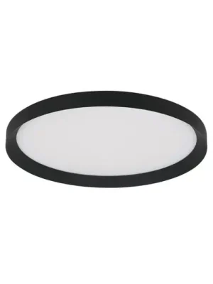 Sezónní Sleva Stropní svítidlo Flady LED, černé, Ø 50 cm, přímé/nepřímé osvětlení
