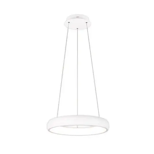 Závěsné svítidlo Cardona LED, Ø 46,5 cm, bílá, CCT, kov Must-Have