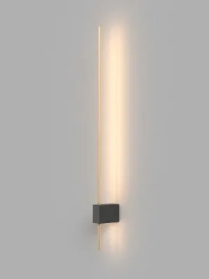 Rychlé Dodání Maytoni LED nástěnné světlo Pars, 62,3 cm, černá/zlatá, hliník