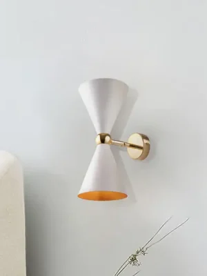 Must-Have Nástěnné svítidlo Maytoni Vesper, bílá/zlatá, 2 světla, kov
