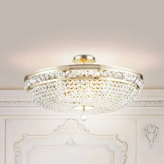 Horká Nabídka Stropní svítidlo Maytoni Ottilia, Ø 65 cm, zlatá barva, křišťál