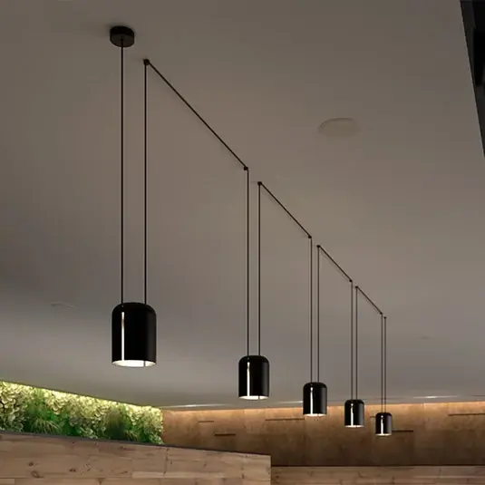 Nejlepší Cena LEDS-C4 závěsné svítidlo Podkroví Trojitý válec Ø 15 cm černý