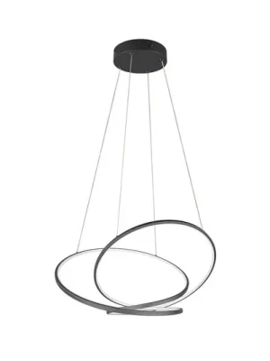 Výprodej LED závěsné světlo Darvin délka 84 cm černý matný kov CCT