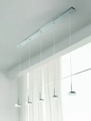 Nová Kolekce Závěsné svítidlo LED Dunk, hliník, 5 světel, 3 000 K, kov