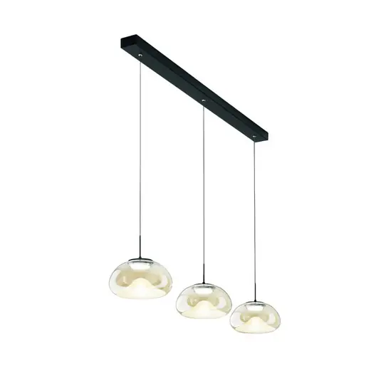 Nová Kolekce LED závěsné svítidlo Brena, koňak, 3 světla, stmívatelné, CCT
