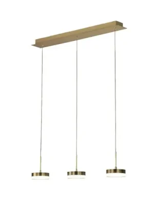 Závěsné svítidlo LED Dunk, mosaz, 3 světla, 3 000 K, kov Nízká Cena