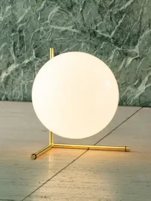 Stolní lampa FLOS IC T3, mosazná barva, sklo, stmívatelná Akční Nabídka