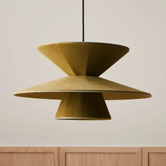 LOOM DESIGN LED závěsné světlo Morphic, zelené, plsť, Ø 50 cm Hit Sezóny
