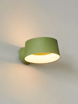 LOOM DESIGN LED nástěnné světlo Cookie, zelené, hliník, Ø 15 cm Novinka