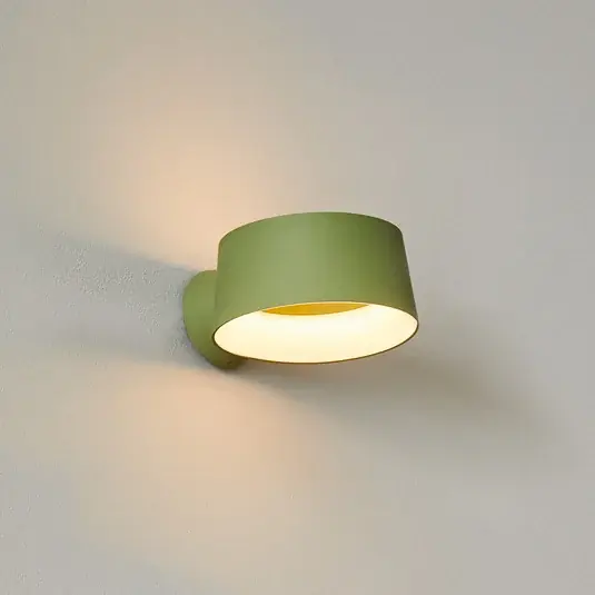 LOOM DESIGN LED nástěnné světlo Cookie, zelené, hliník, Ø 15 cm Novinka