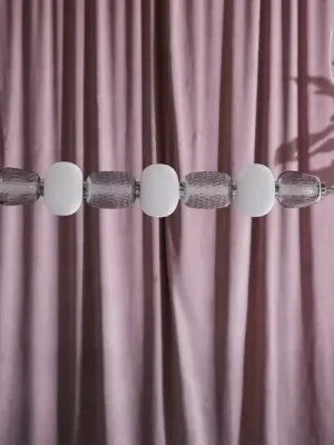 LOOM DESIGN LED závěsné světlo Pearl 7, šedá/chrom, sklo, 110 cm Cenový Hit