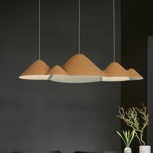 Objednat Nyní LOOM DESIGN LED závěsné světlo Panorama, žlutá/šedá plsť 106 cm