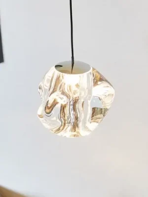 LOOM DESIGN LED závěsné svítidlo Ice Ball, chrom/čirý, Ø 10,5 cm Sezónní Sleva
