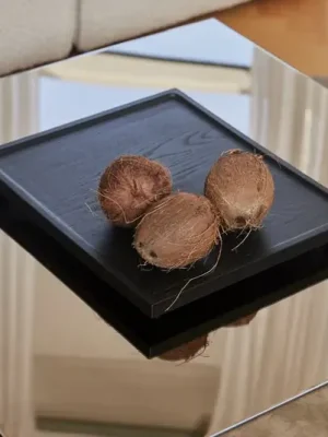 Akční Nabídka AYTM Podnos Sessio, černý, délka 39,5 cm, jasanové dřevo