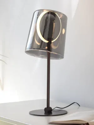 Stolní lampa LED Paul Neuhaus Zula, kouřově šedá, výška 42 cm Expresní Doručení