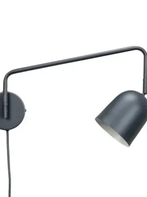 Dyberg Larsen Nástěnné světlo Manchester, šedá, výška 45 cm Zlevněný