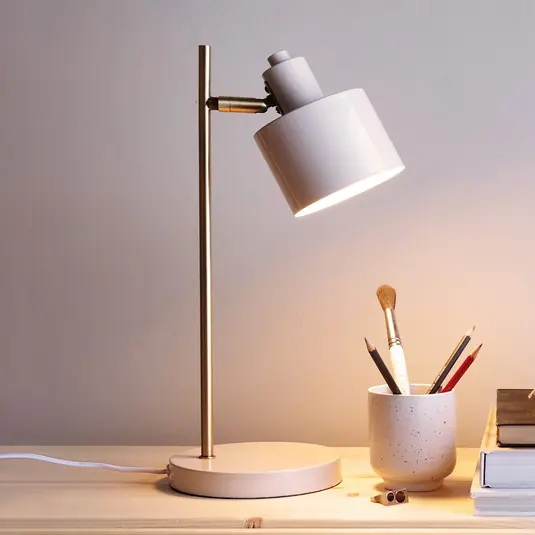 Top Prodej Dyberg Larsen stolní lampa Ocean, béžová, výška 43 cm, kov