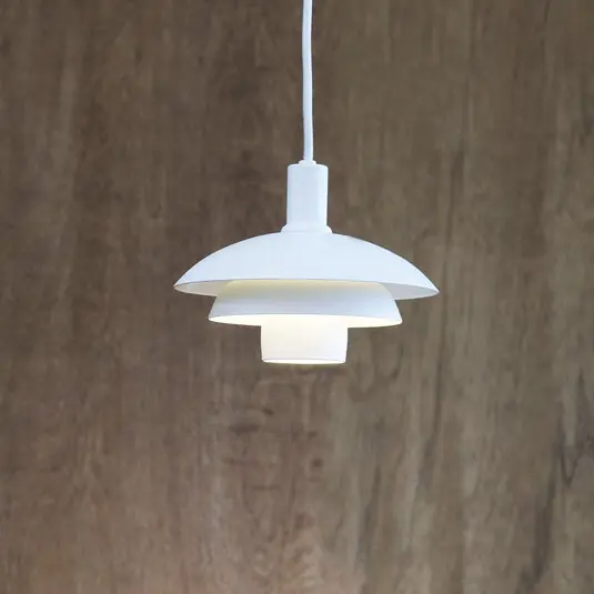 Horká Nabídka Dyberg Larsen Morph závěsná lampa, bílá, výška 32 cm, kov