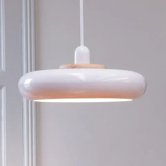 Top Prodej Dyberg Larsen závěsné světlo Planet, bílá, Ø 40 cm, kov