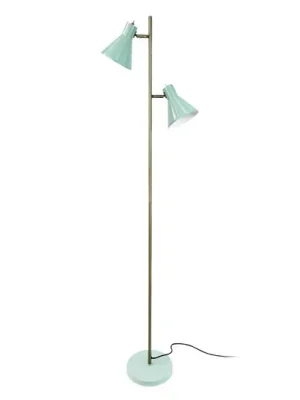 Cenově Výhodný Dyberg Larsen Stojací lampa Sleep, mátově zelená, výška 165 cm, ocel