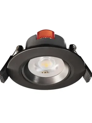 LED vestavné stropní svítidlo SMD-68-230V, 2 700K, Ø8,5cm, černé Výhodná Nabídka