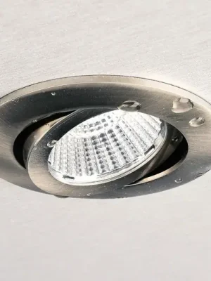 LED vestavné stropní svítidlo Dione, IP44, 3 000 K, nikl, stmívané Bezpečná Platba