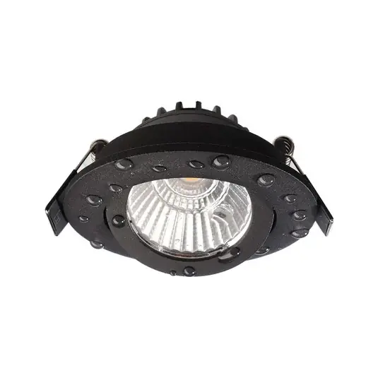 LED vestavné stropní svítidlo Dione, IP44, 2 700 K, černé, tlumené Cenově Výhodný